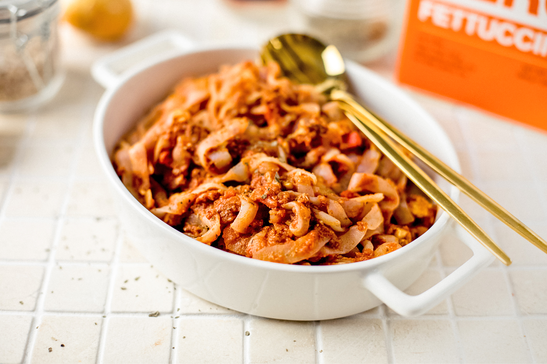 Соус Болоньєзе з низькокалорійною пастою