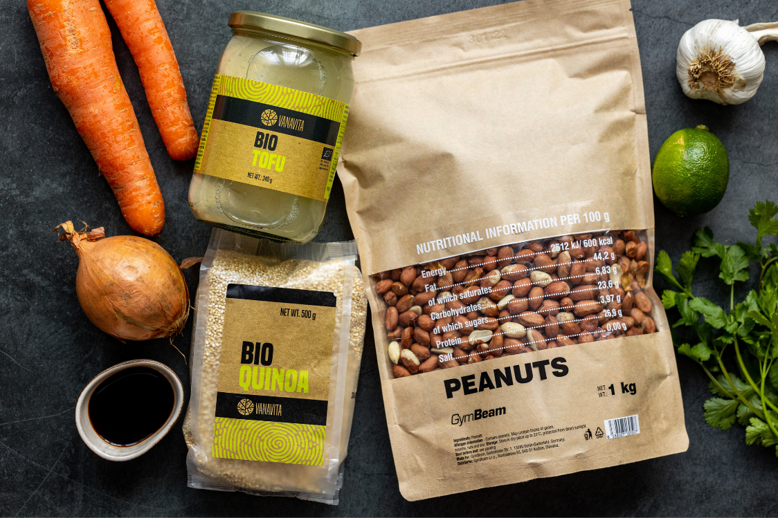 Смажена кіноа з тофу та арахісом - Інгредієнти