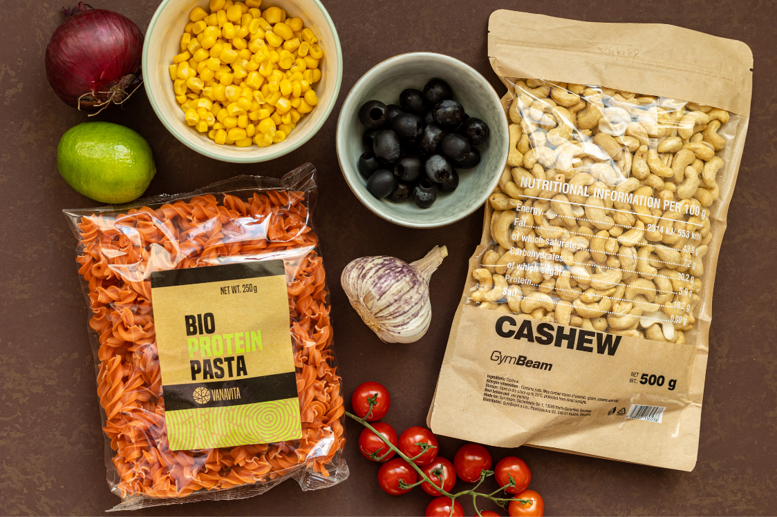 Салат з макаронів із заправкою з кеш'ю - інгредієнти