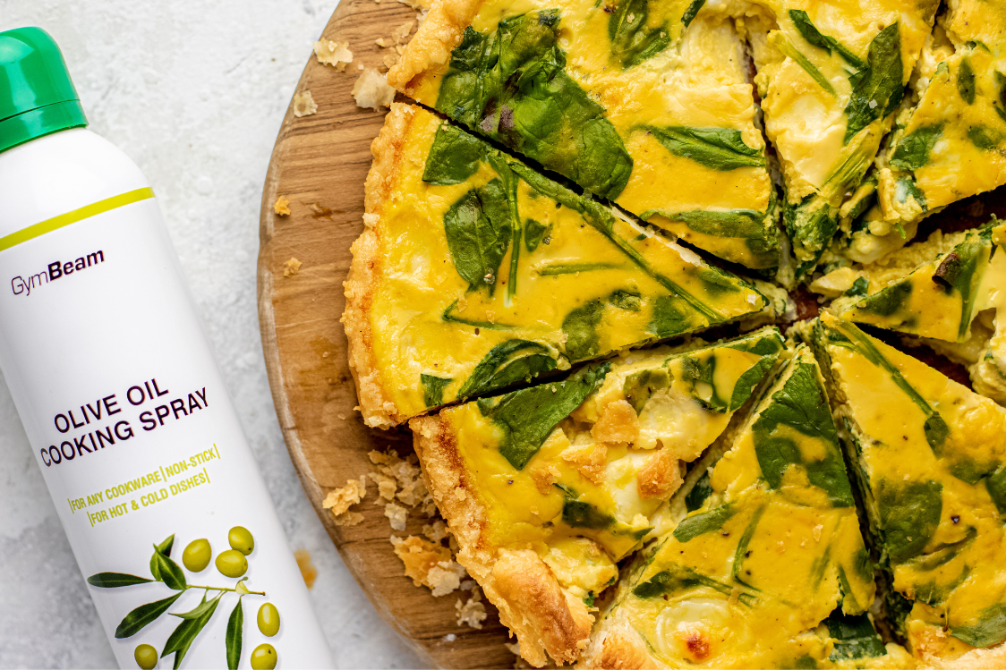 Гарбузовий кіш зі шпинатом та моцарелою