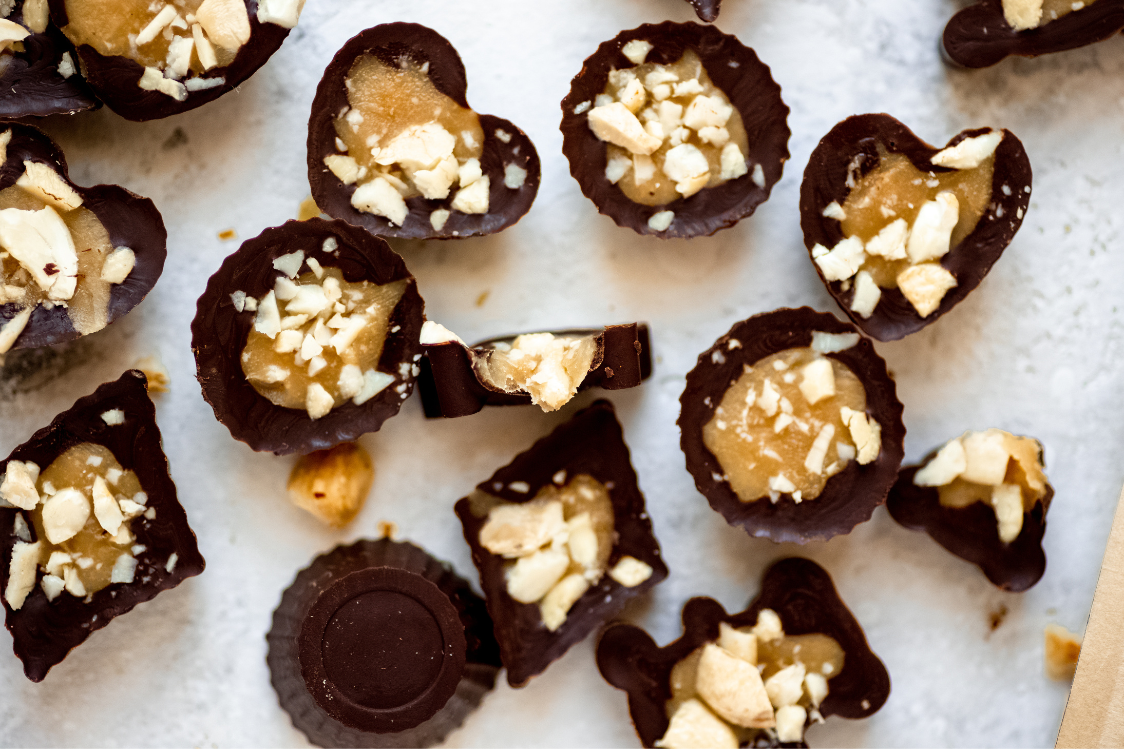 Шоколадні праліне з горіховим маслом