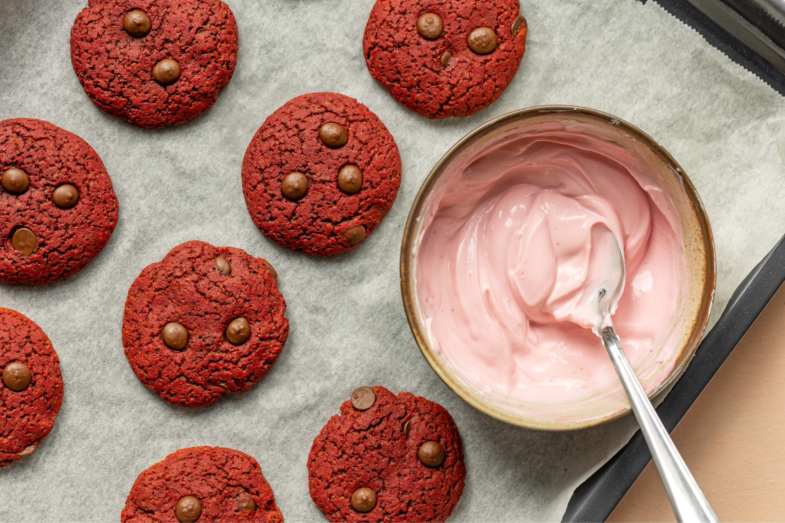 Печиво "Червоний оксамит" з глазур'ю з домашнього сиру - спосіб приготування