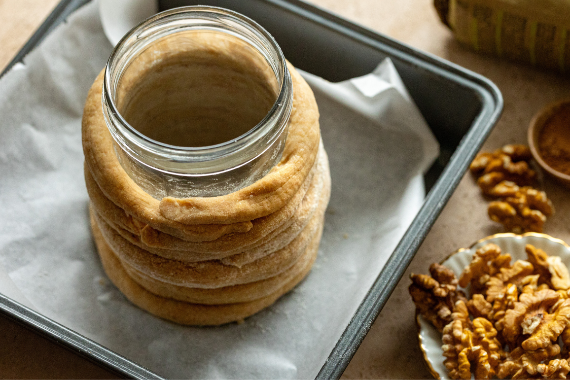 Різдвяний пиріг димар корицею - Приготування