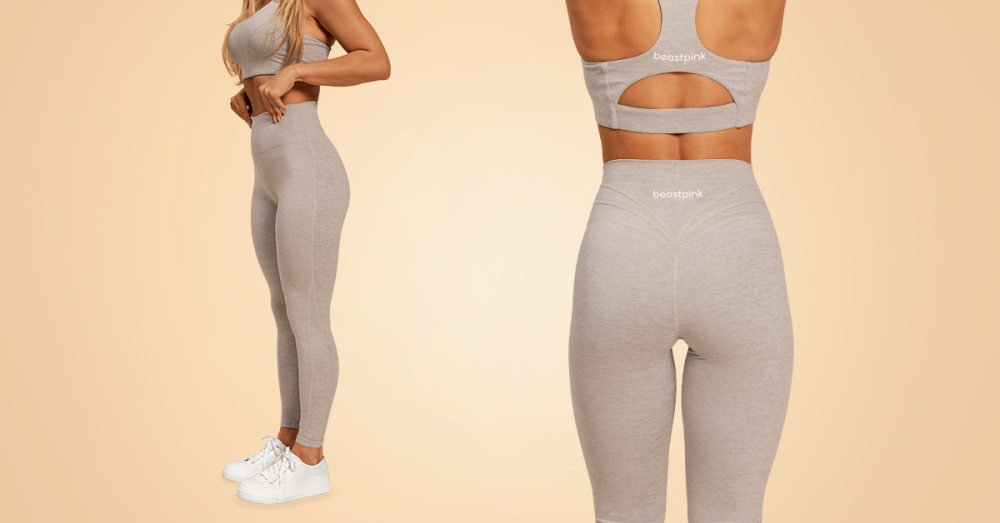 Женские леггинсы Sense Leggings Grey - BeastPink