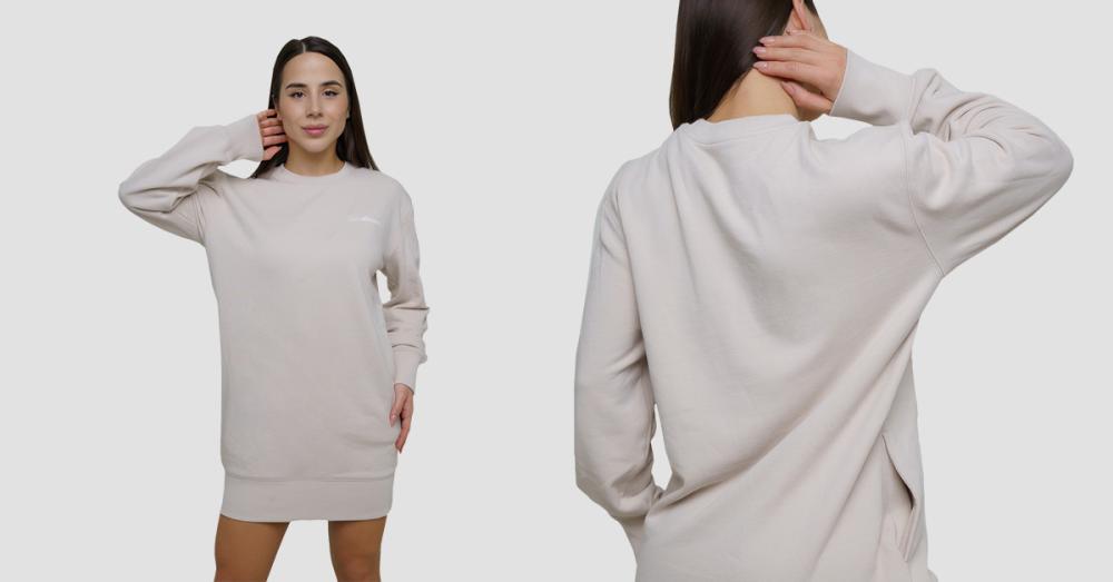 Женская толстовка Agile Longline Sweatshirt Desert - GymBeam