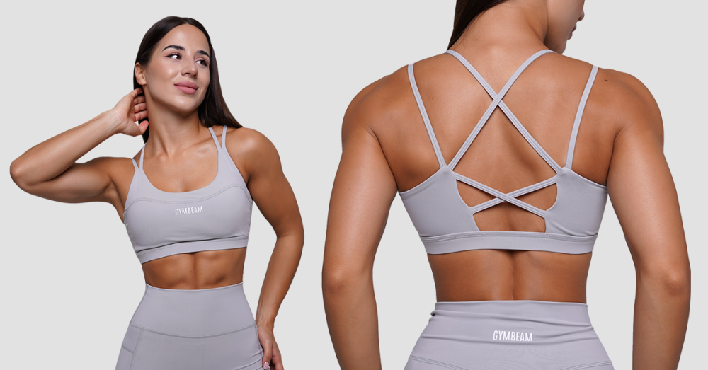 Спортивний бюстгальтер FIT Mist Grey - GymBeam