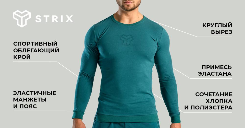 Tričko s dlhým rukávom Essential Deep Teal - STRIX