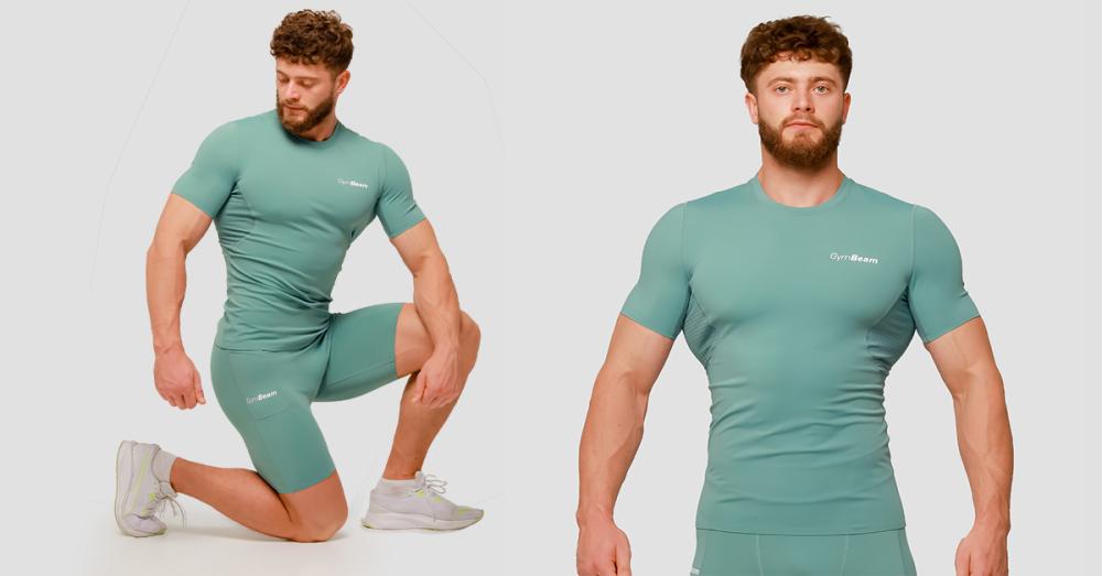 Mid Compression T-Shirt Blue - GymBeam