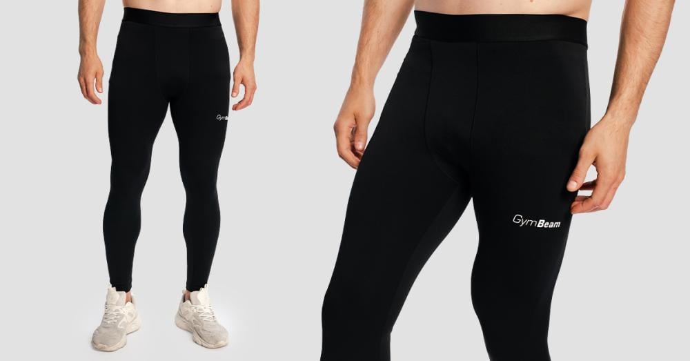 Men's Combat Black Leggings - GymBeam