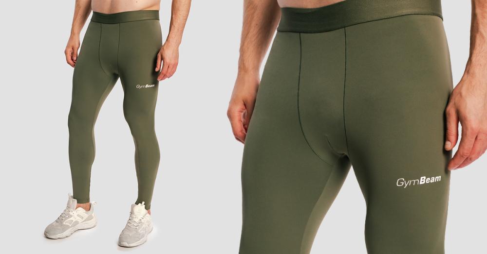 Men's Combat Leggings Olive Grey - GymBeam
