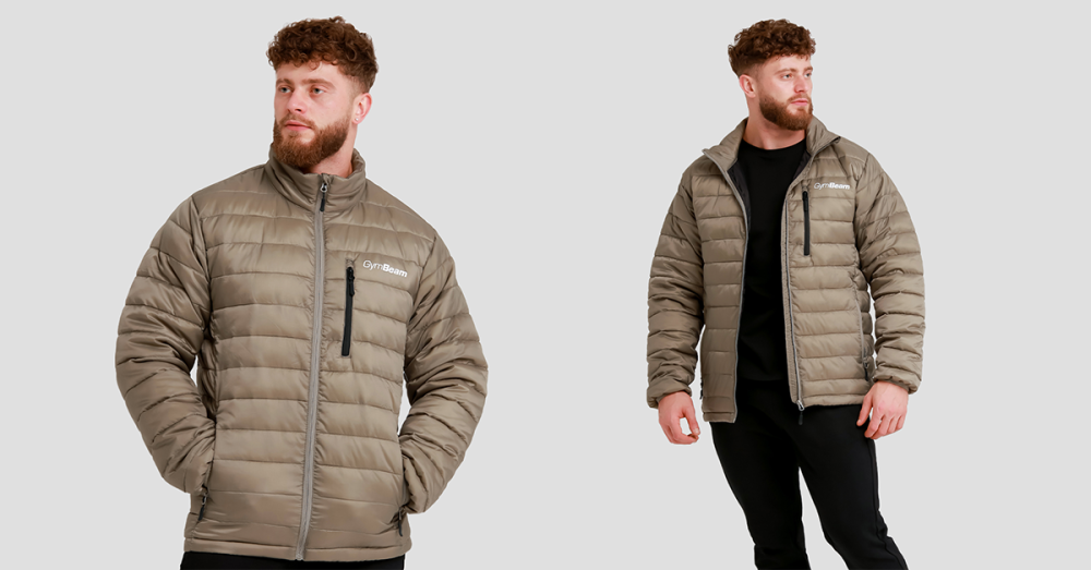 Чоловіча куртка-пуховик Vetiver/Black - GymBeam