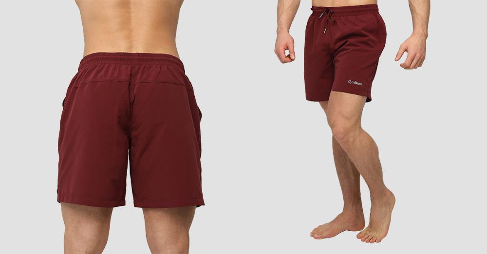 Men‘s Swim Shorts Burgundy - GymBeam