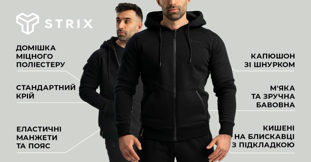 Nova Zip Up Hoodie black - STRIX
