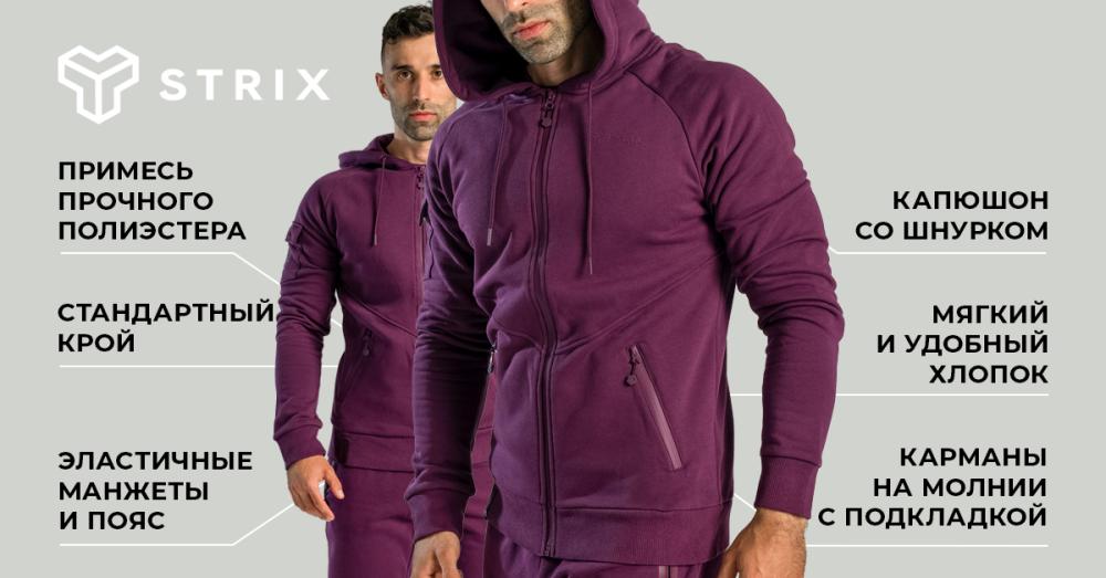 Mikina so zipsom Nova Plum - STRIX