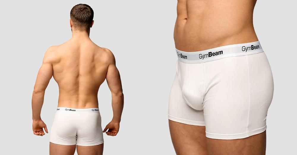 Men‘s Essentials Boxers 3Pack White - GymBeam