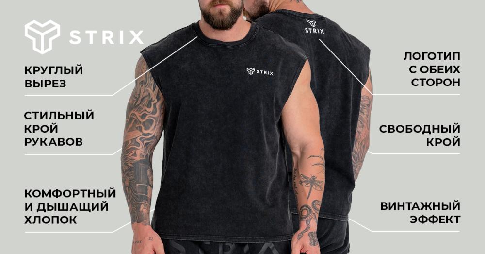 Washed Tank Top Black - STRIX