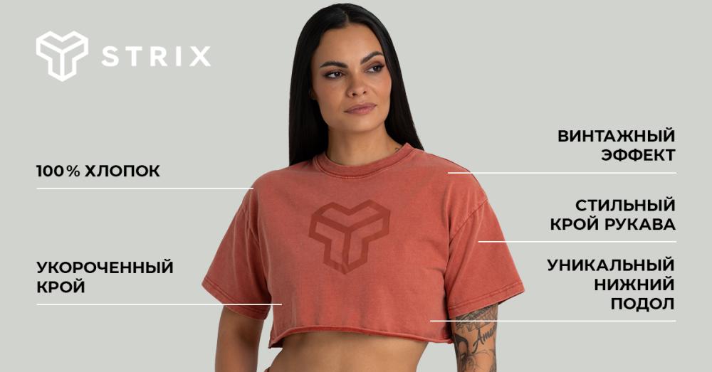 Женский CropTop Washed Black - STRIX