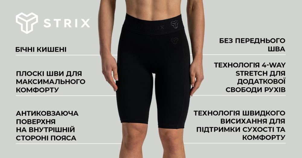 Lunar Biker Shorts Black - STRIX
