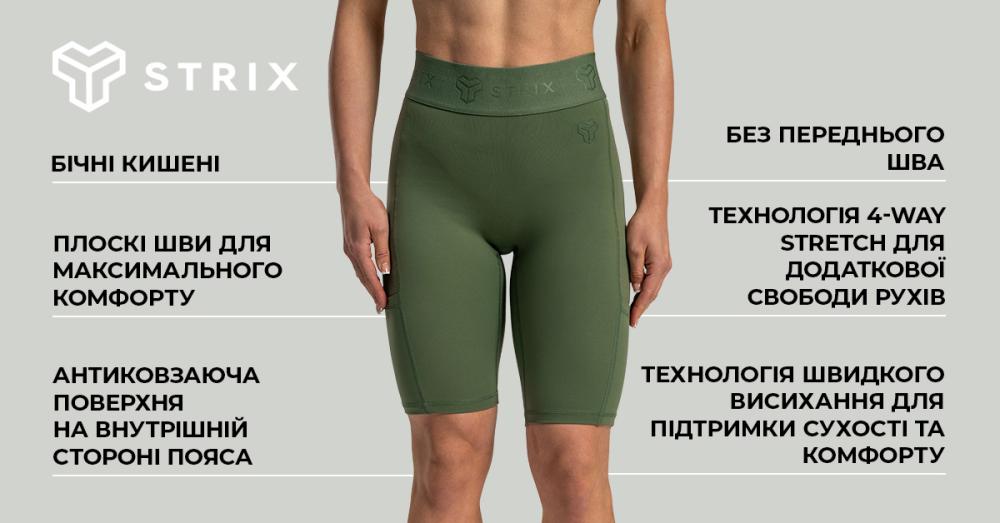 Lunar Biker Shorts Cedar Green - STRIX