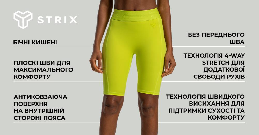 Lunar Biker Shorts Chartreuse - STRIX