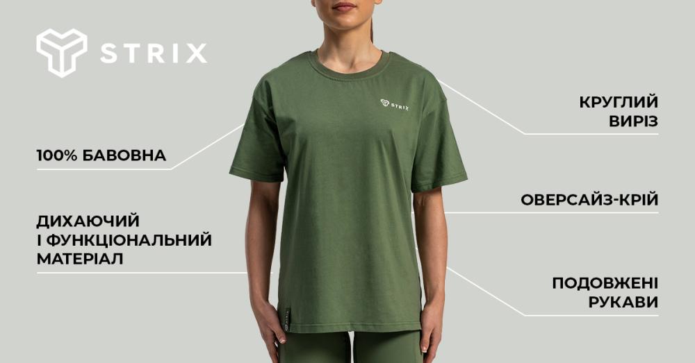 Жіноча футболка Lunar Oversized Tee Cedar Green - STRIX