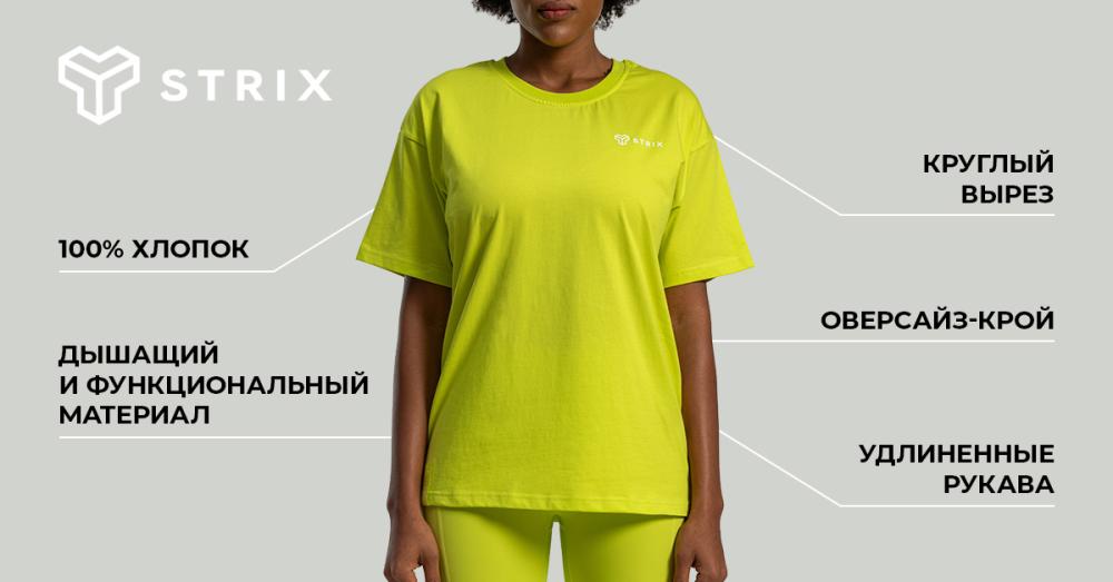 Dámske tričko Lunar Oversized Chartreuse - STRIX