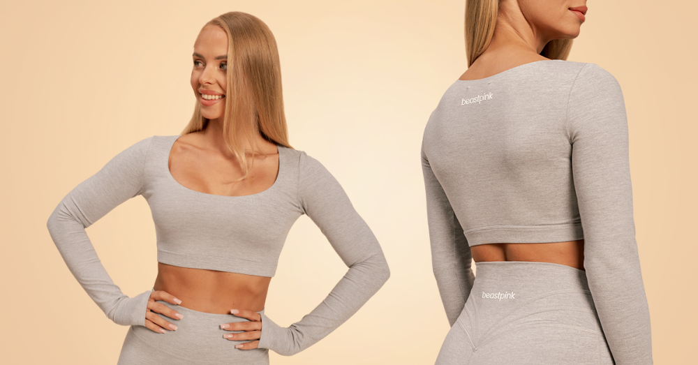 Женский спортивный топ Sense Sports Top Grey - Beastpink