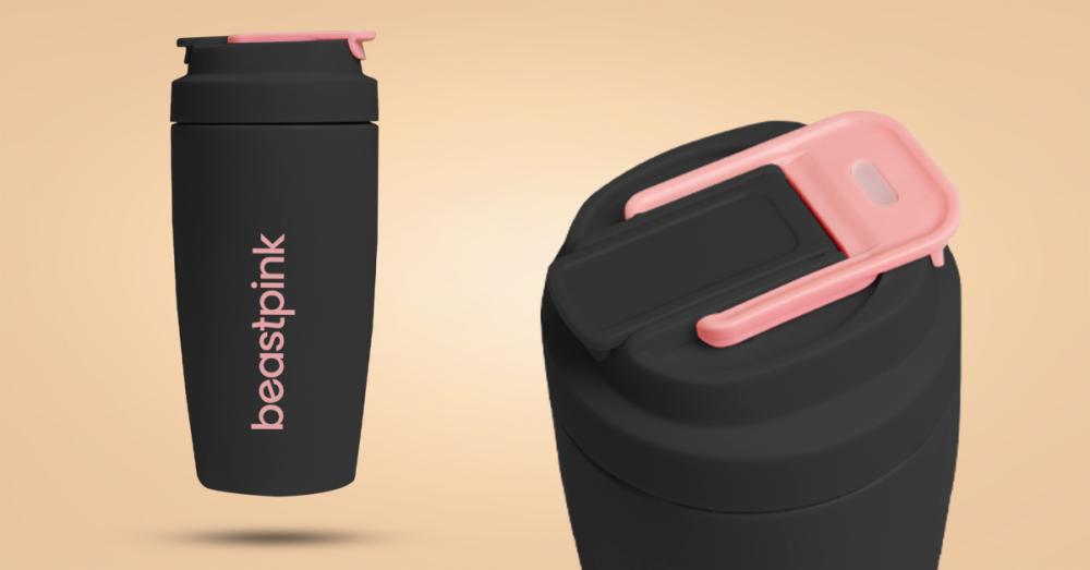 Thermo Tumbler 500 ml Grey - BeastPink