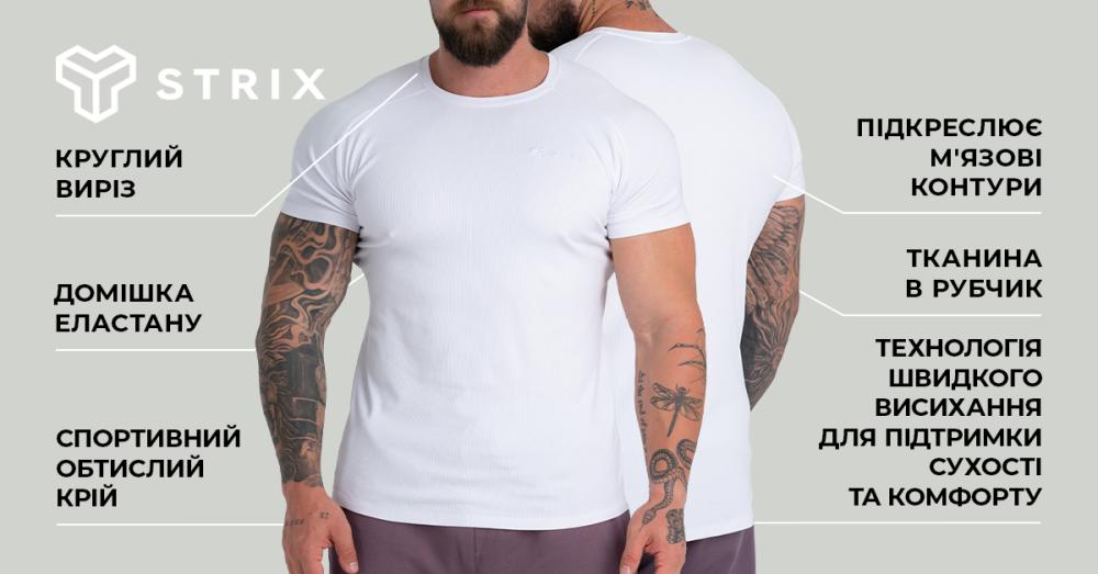Ребриста футболка чорна - STRIX