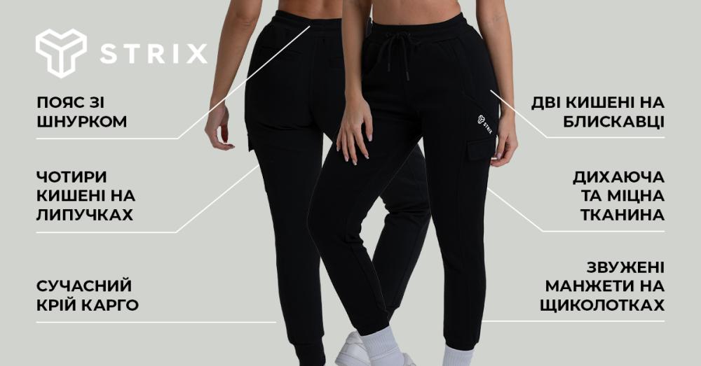 Women's ZOA Joggers Black - STRIX