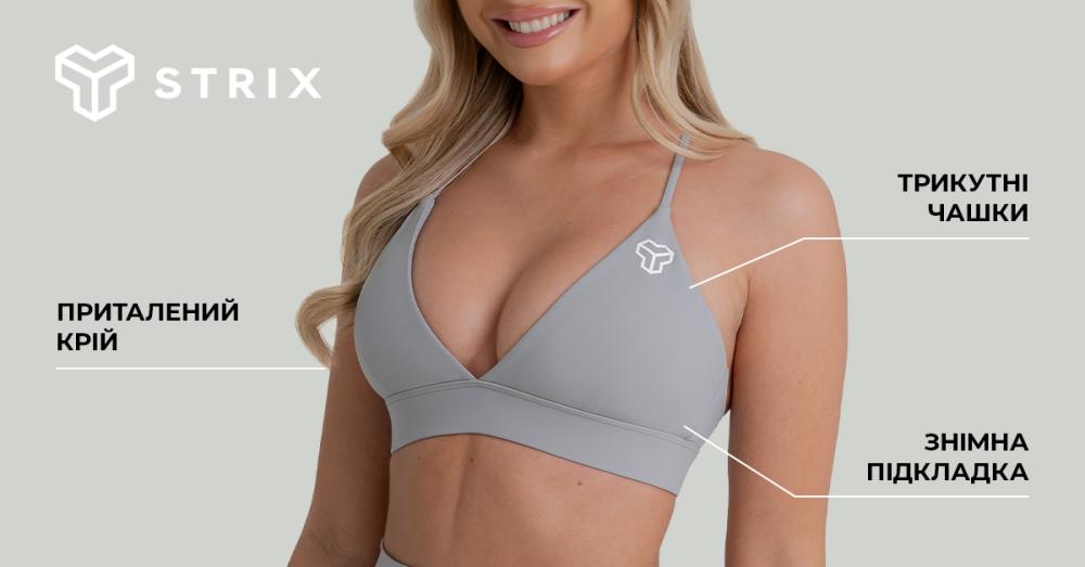 ZOA Triangle Sports Bra Black - GymBeam