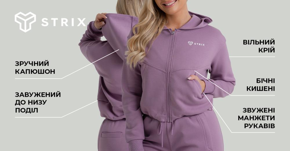 Жіноча толстовка ZOA на блискавці чорна - STRIX