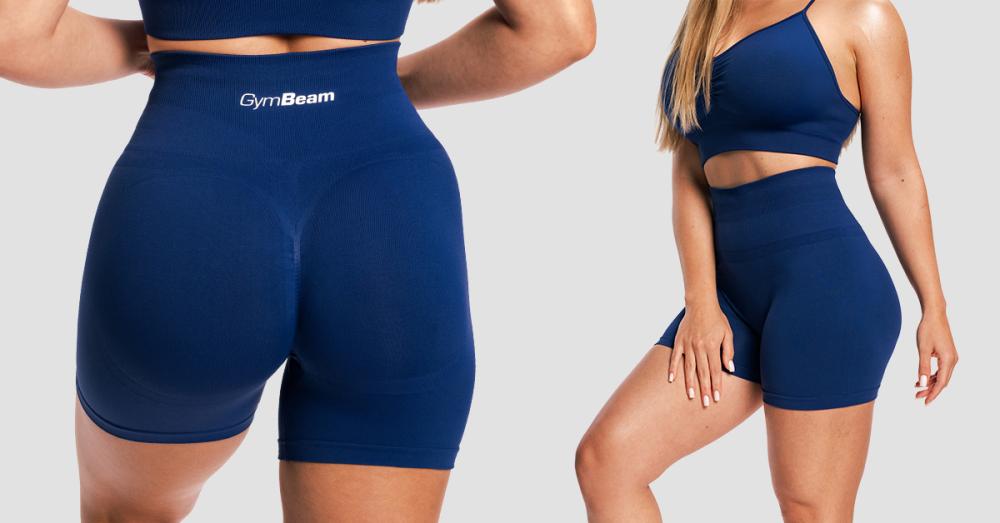 Women's Sculpt Navy Seamless Shorts - GymBeam