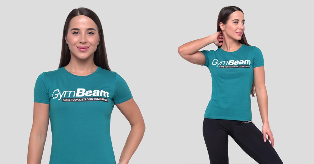 Женская футболка Strong Tomorrow Blue - GymBeam