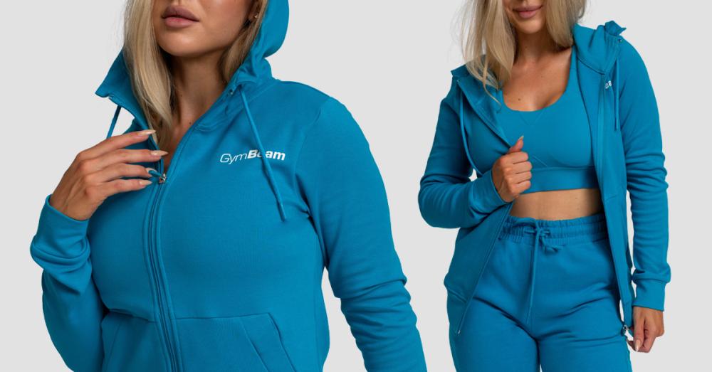 Women‘s Limitless Zip Up Hoodie Aquamarine - GymBeam