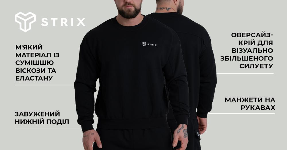 ZOA Relaxed Sweatshirt Black - STRIX
