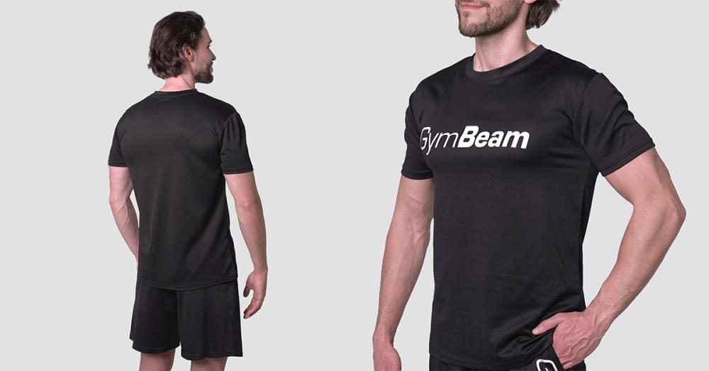 Mesh Essence Black T-Shirt - GymBeam