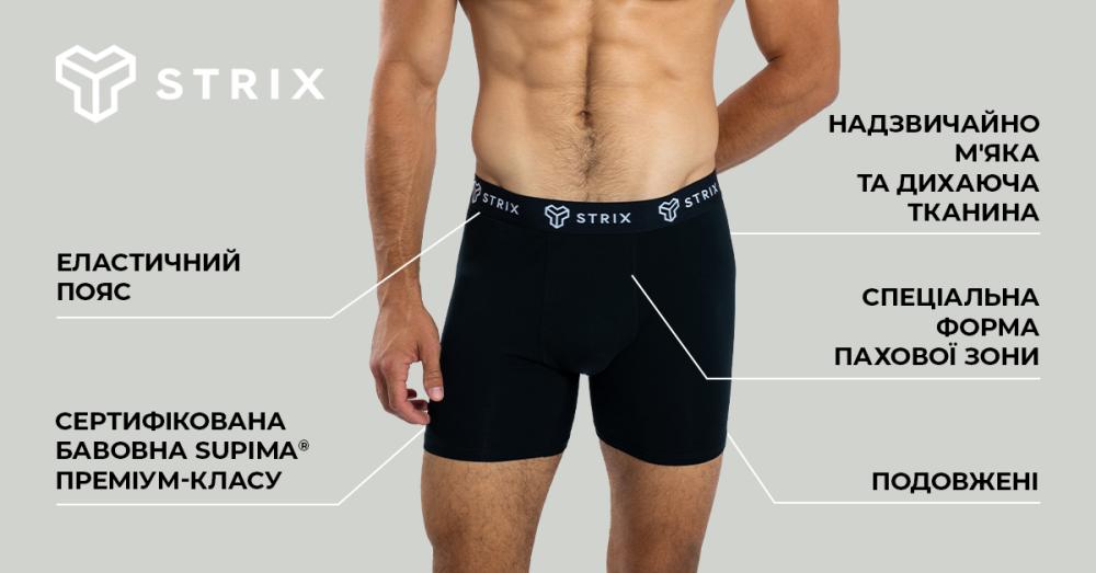 Чоловічі Essential Boxers 2Pack Black - STRIX