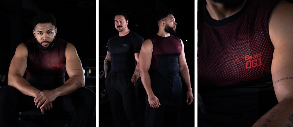 OG1 Seamless Tanktop Black/Red - GymBeam