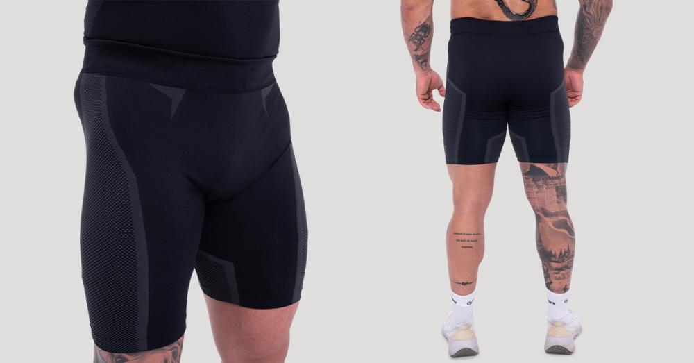 OG1 Seamless Shorts Black/Grey - GymBeam