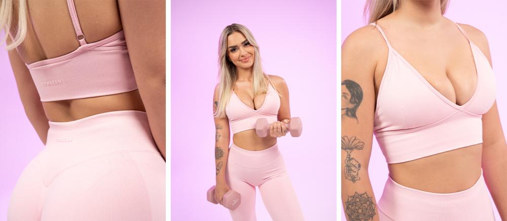 Luma Sports Bra Baby Pink - GymBeam