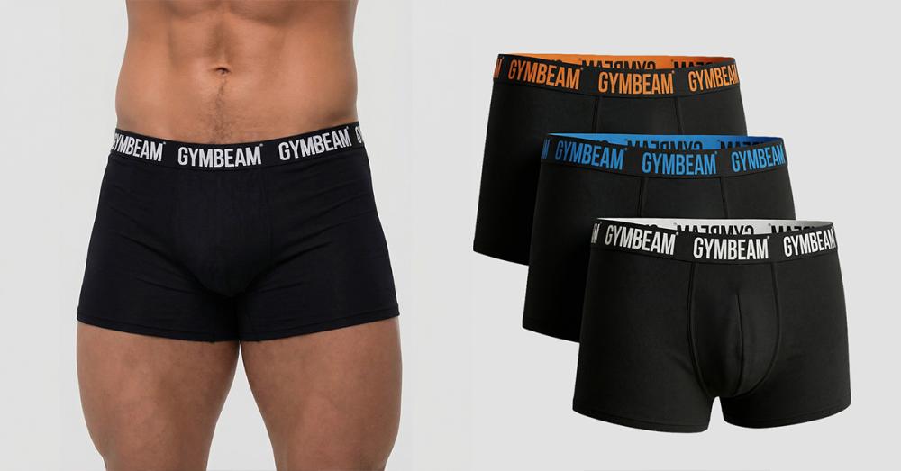 Чоловічі труси FIT 3Pack Black - GymBeam