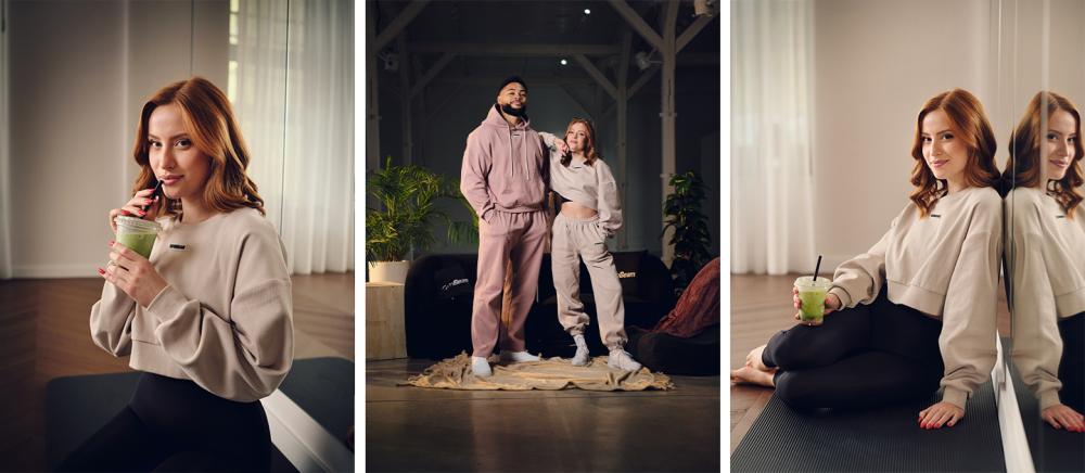 Women's Aura Cropped Sweatshirt Grey - GymBeam