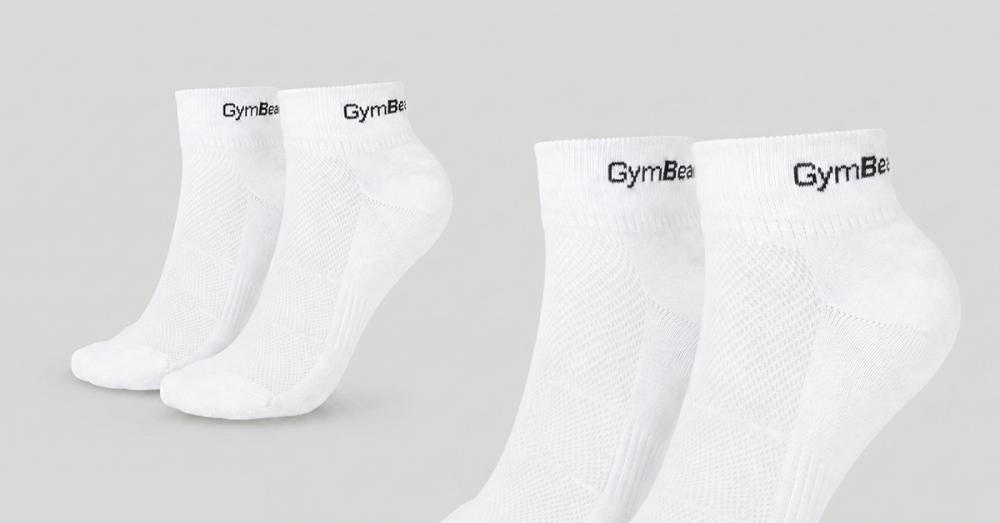Quarter Socks 3Pack White - GymBeam
