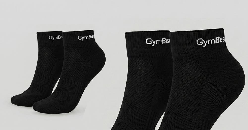 Quarter Socks 3Pack Black - GymBeam