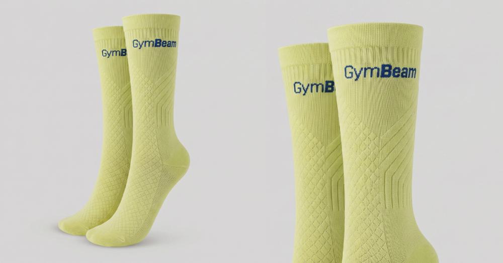 Бігові шкарпетки Lime Green - GymBeam