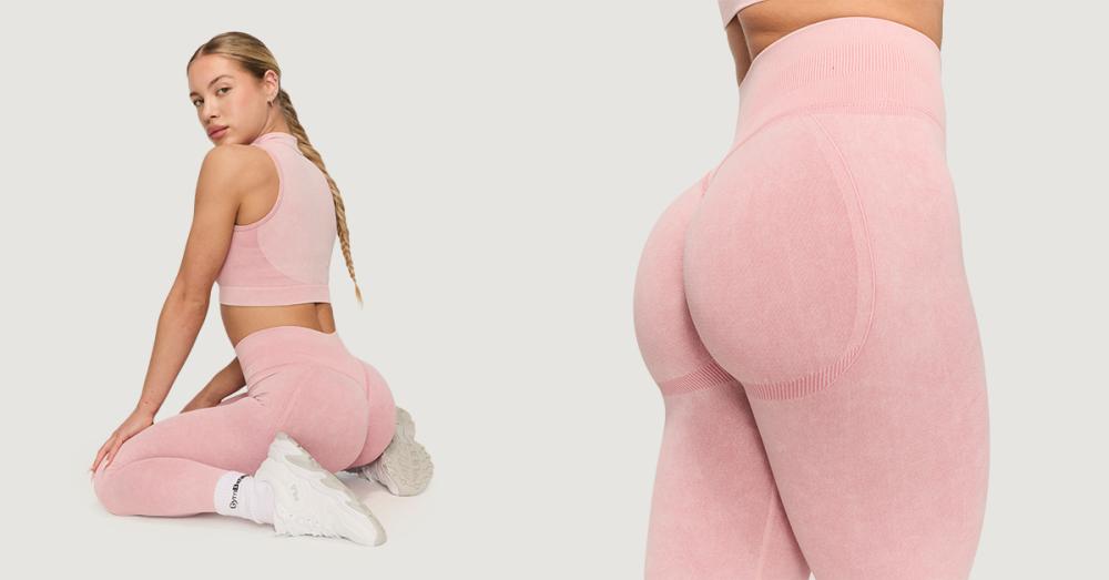 Women‘s Fierce Seamless Leggings Baby Pink - GymBeam