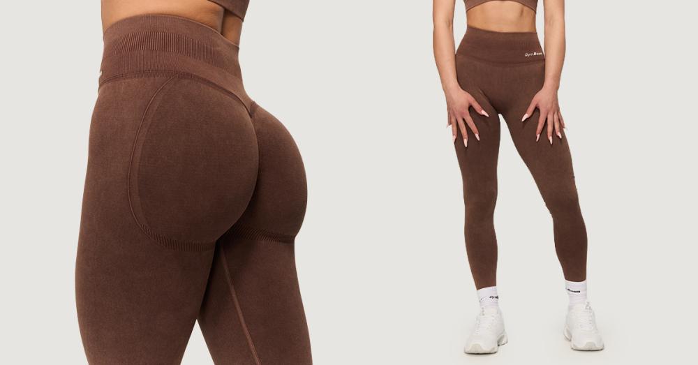 Women‘s Fierce Seamless Leggings Brown - GymBeam