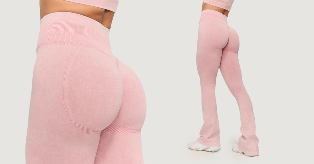 Dámske bezšvové nohavice Fierce Baby Pink - GymBeam