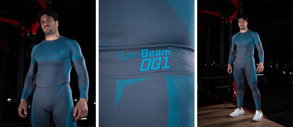 OG1 Seamless Longsleeve Grey/Blue - GymBeam